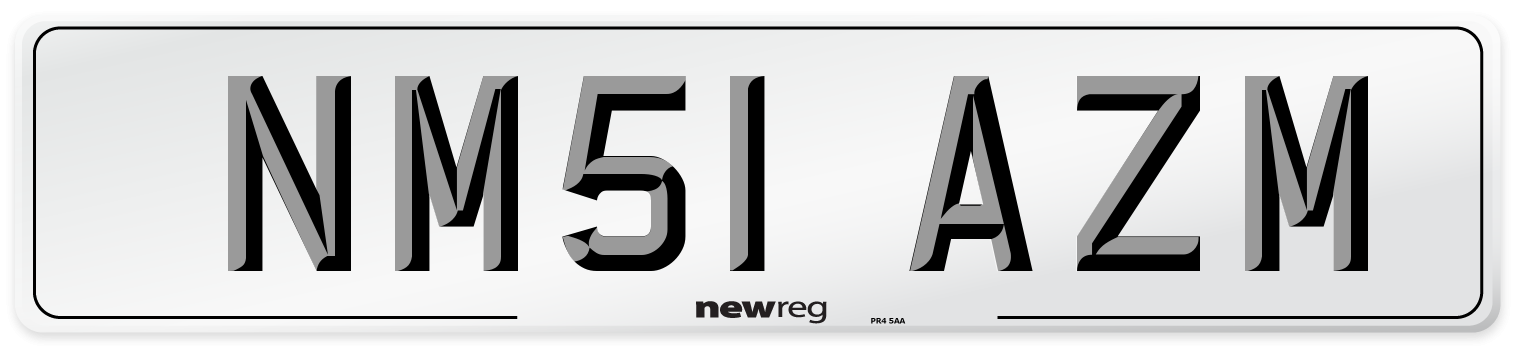 NM51 AZM Number Plate from New Reg